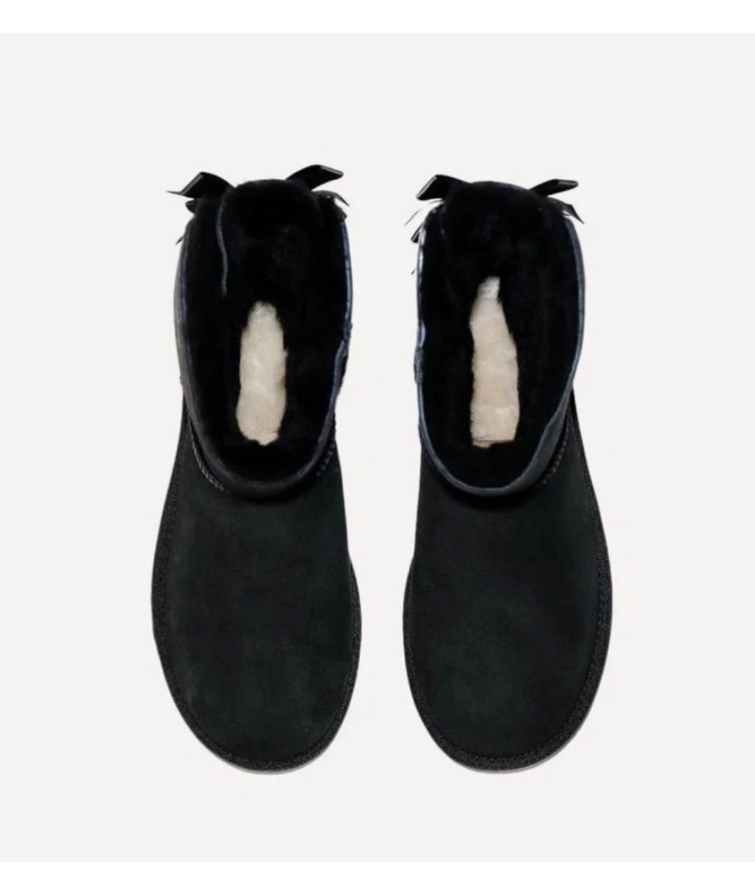 UGG AUSTRALIA Черные замшевые сапоги, фото 3
