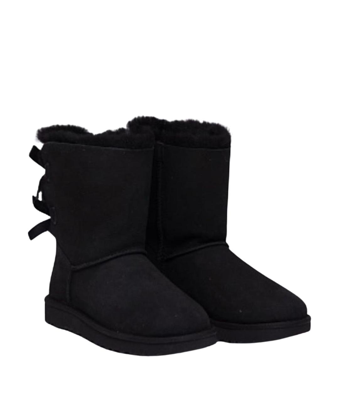 UGG AUSTRALIA Черные замшевые сапоги, фото 4