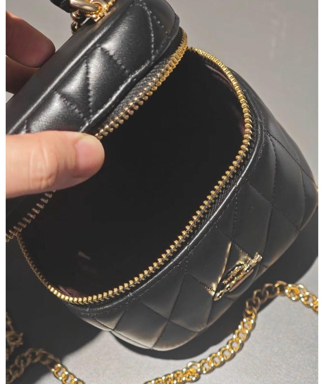 COACH Черная кожаная сумка через плечо, фото 6