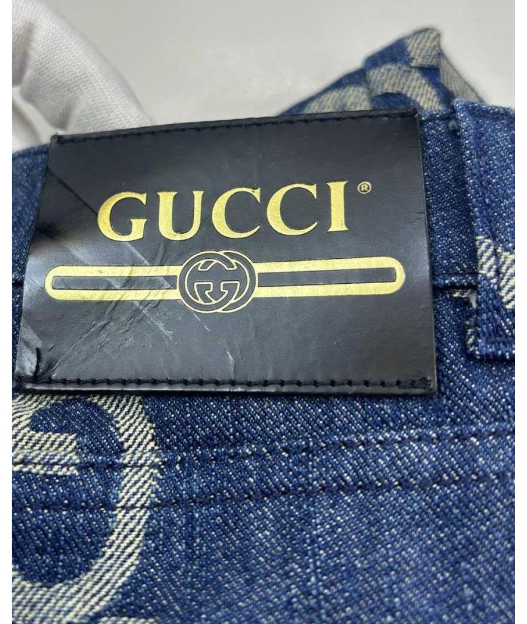 GUCCI Темно-синие прямые джинсы, фото 3