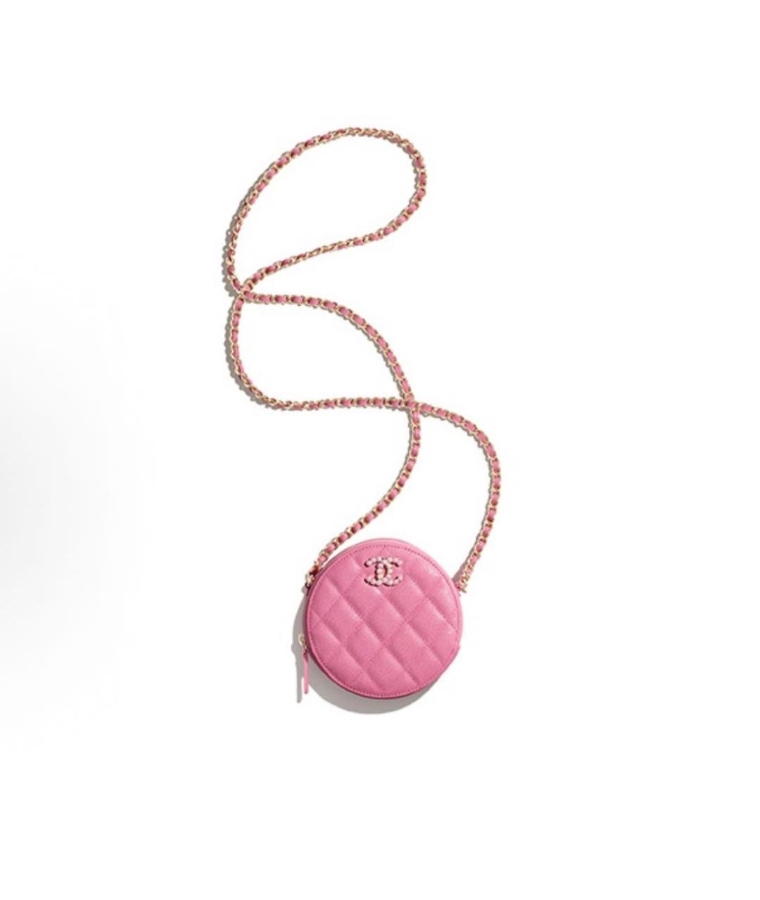 CHANEL Розовая кожаная сумка через плечо, фото 3