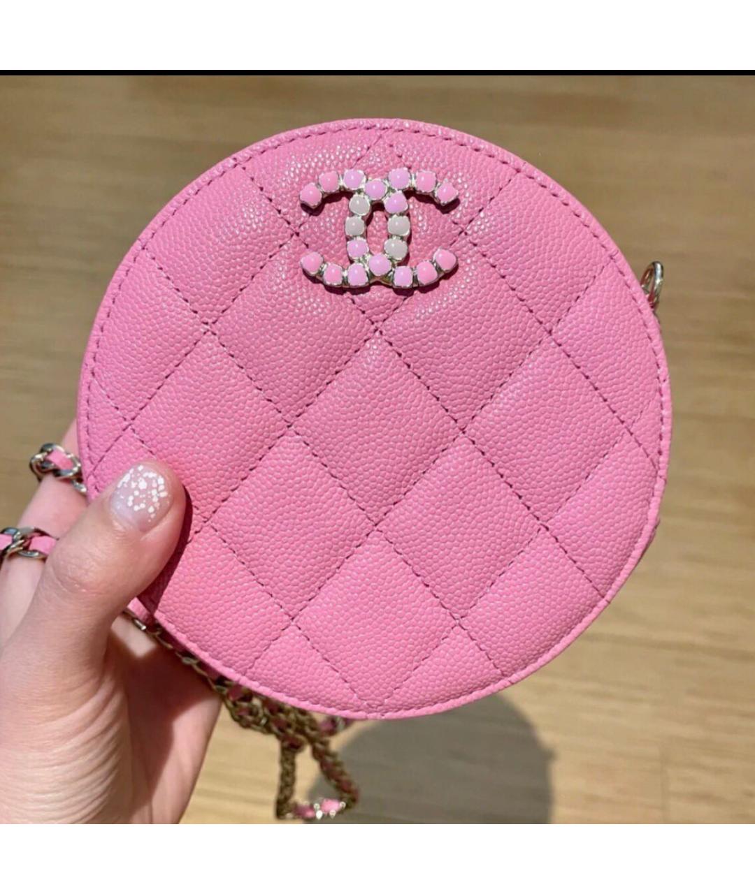 CHANEL Розовая кожаная сумка через плечо, фото 6