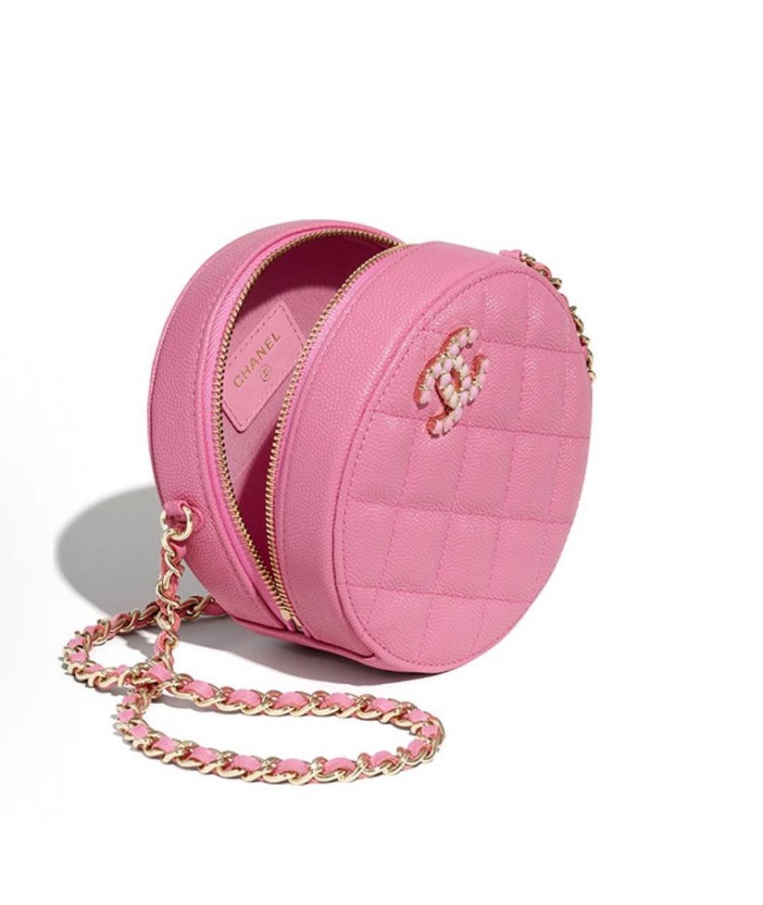 CHANEL Розовая кожаная сумка через плечо, фото 4