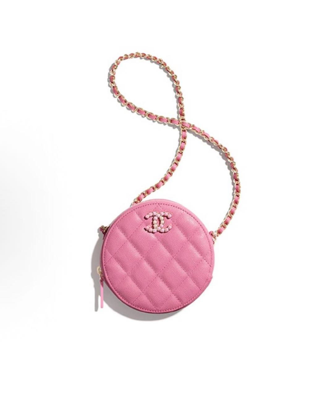 CHANEL Розовая кожаная сумка через плечо, фото 2