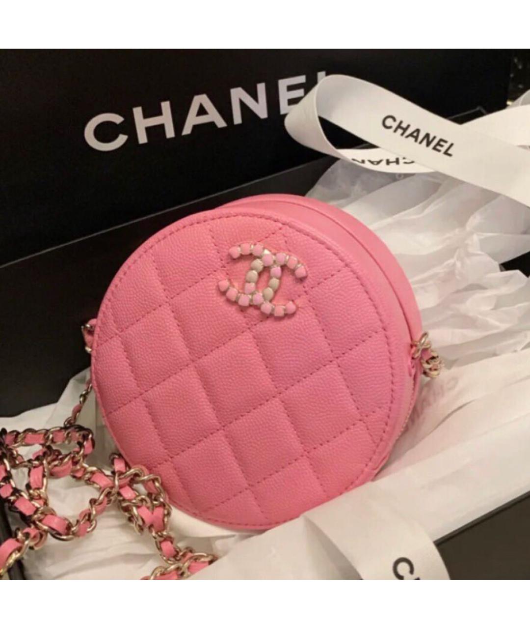 CHANEL Розовая кожаная сумка через плечо, фото 7