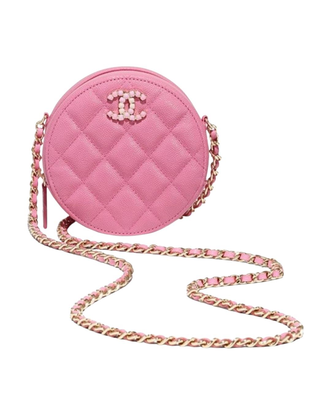 CHANEL Розовая кожаная сумка через плечо, фото 1
