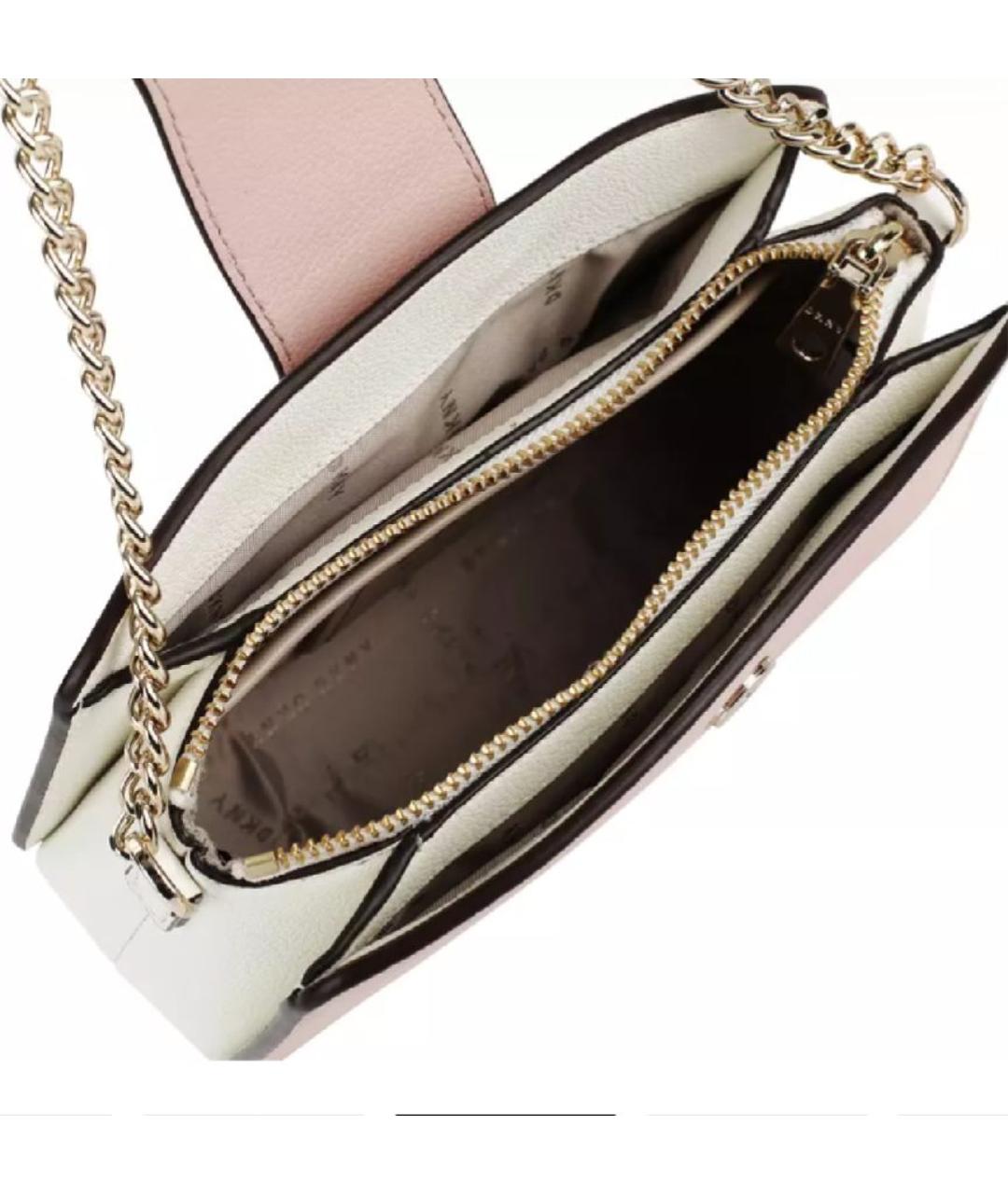 DKNY Коралловая кожаная сумка через плечо, фото 4