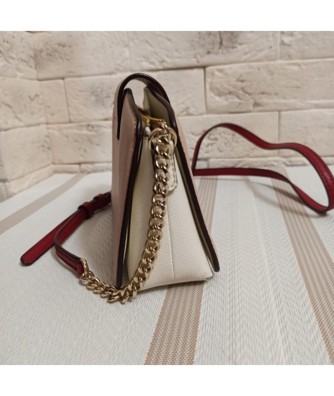 DKNY Коралловая кожаная сумка через плечо, фото 8