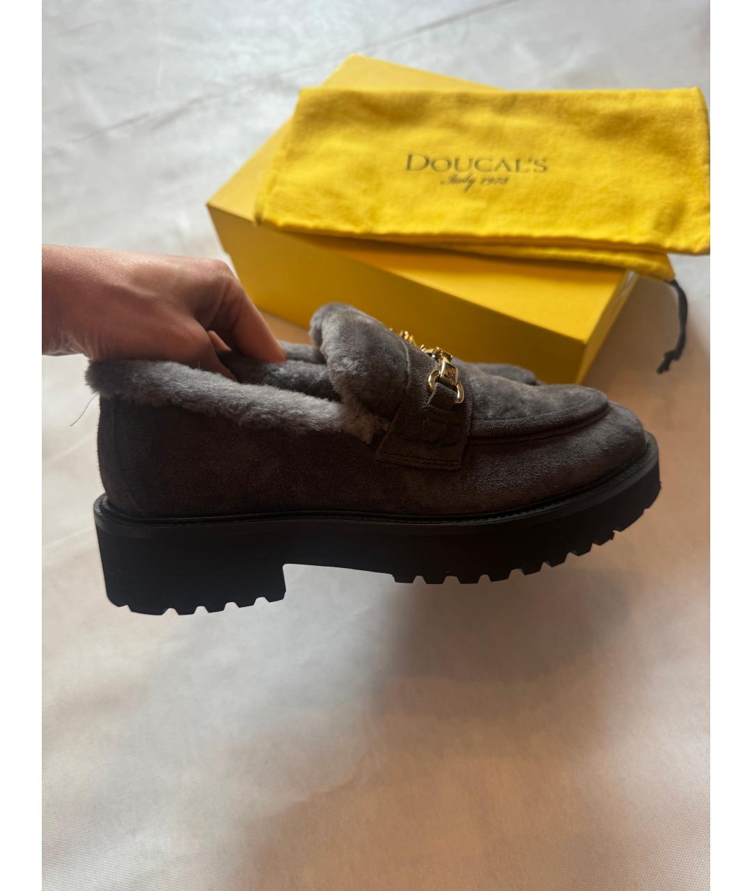 DOUCAL'S Серые замшевые лоферы, фото 6