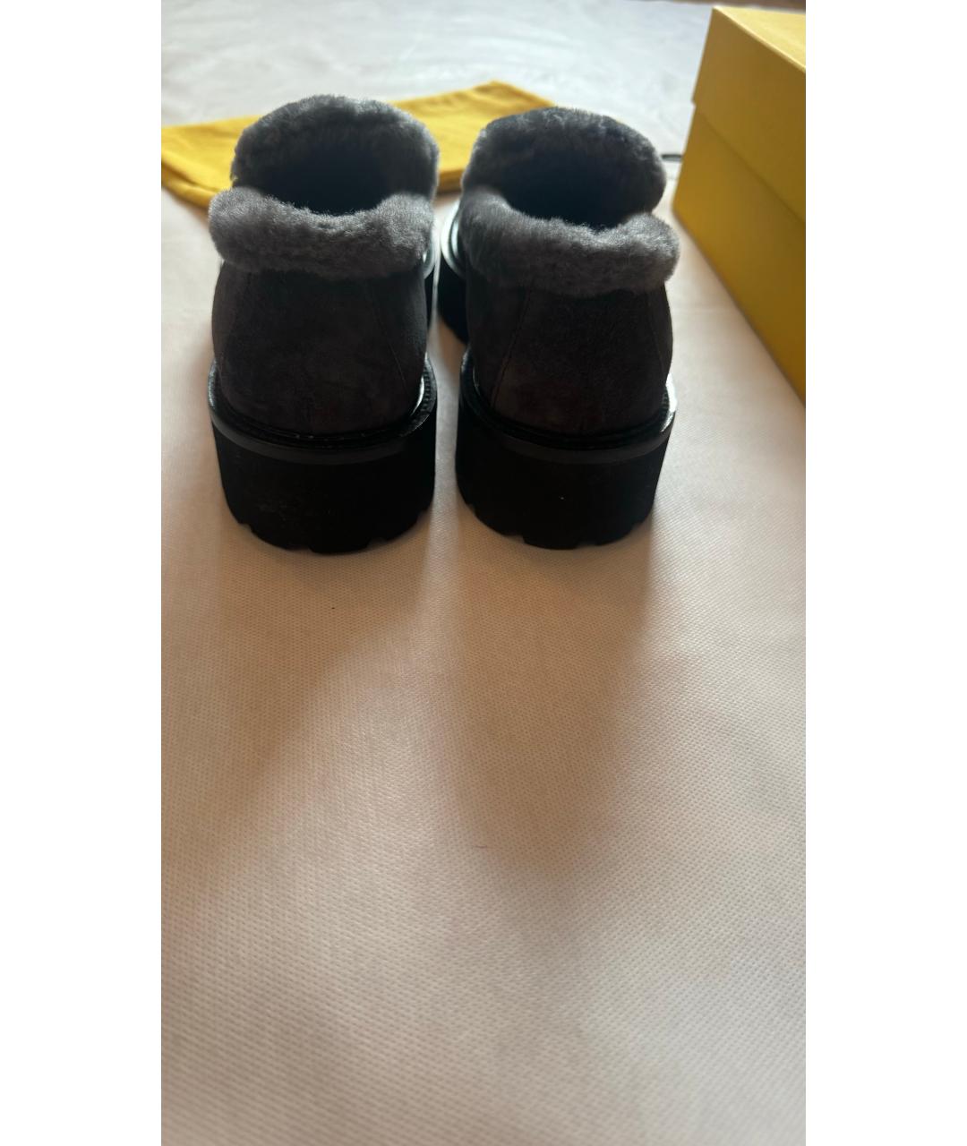 DOUCAL'S Серые замшевые лоферы, фото 4