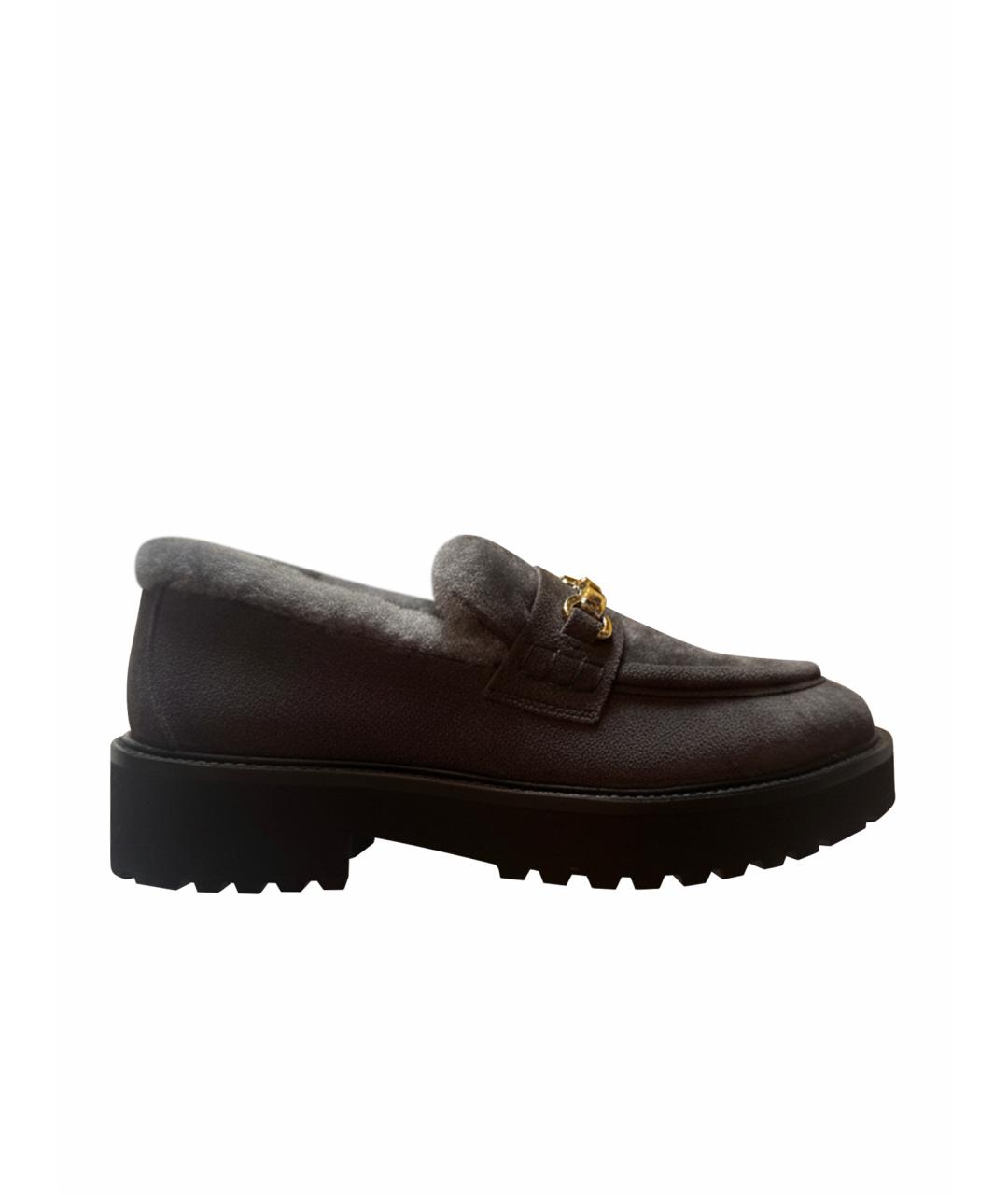 DOUCAL'S Серые замшевые лоферы, фото 1