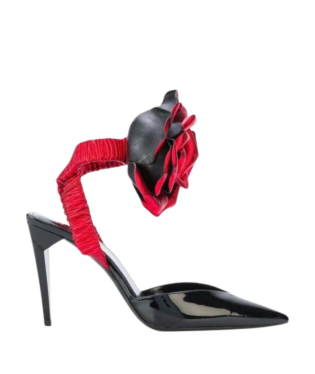 SAINT LAURENT Черные туфли из лакированной кожи, фото 1