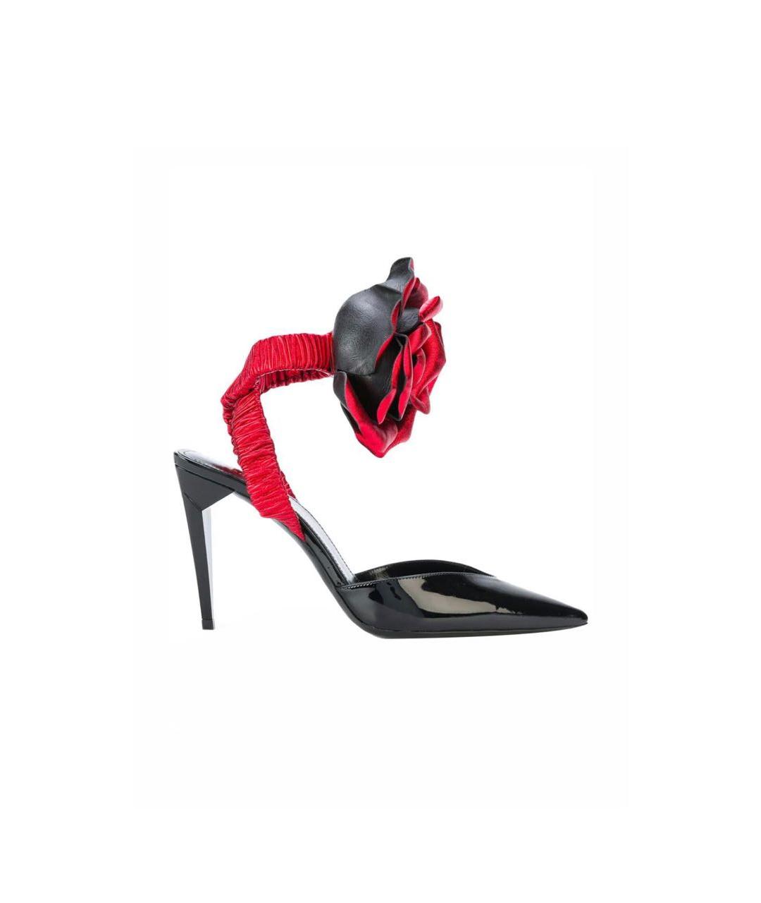 SAINT LAURENT Черные туфли из лакированной кожи, фото 5