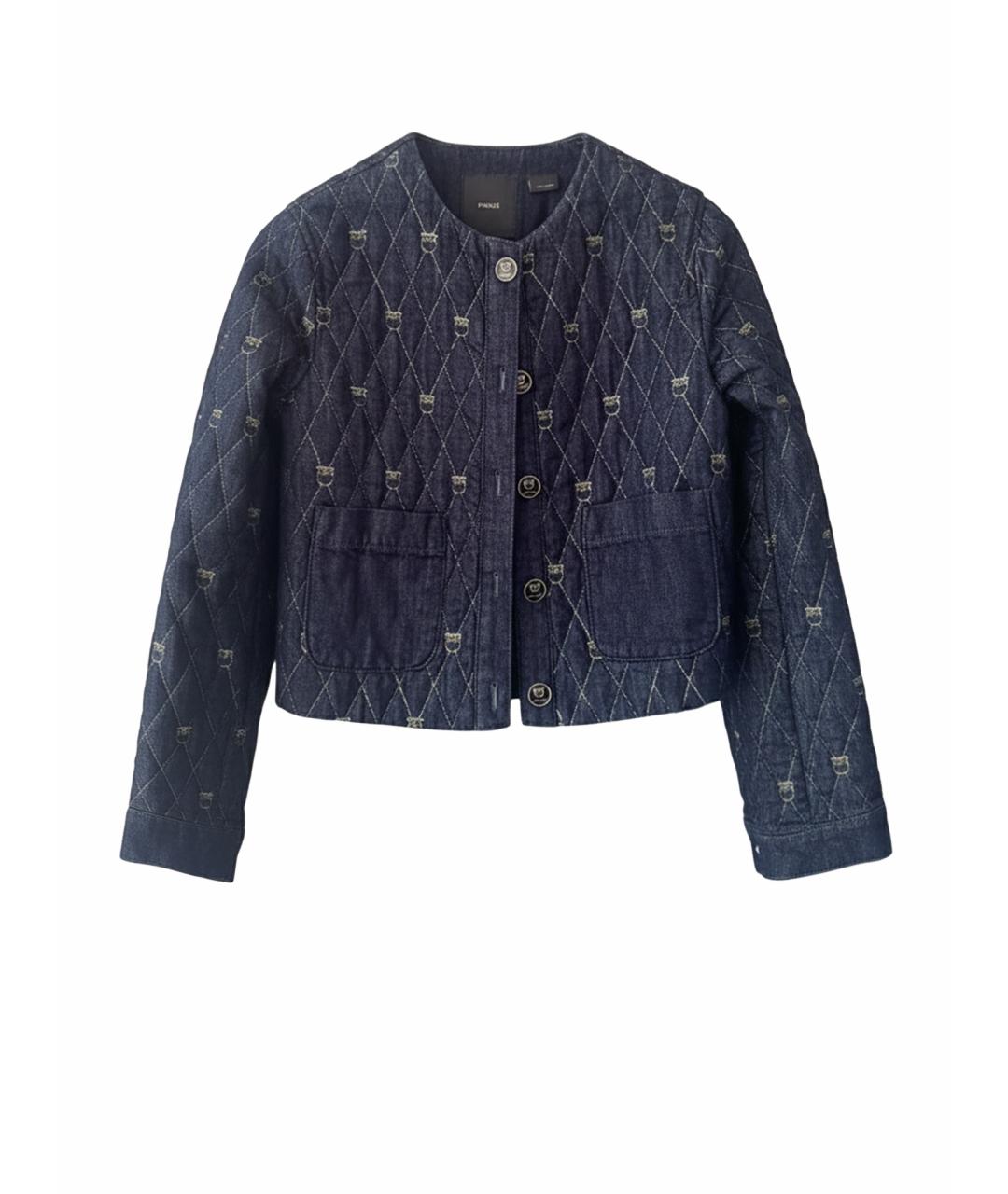 PINKO Темно-синяя хлопковая куртка, фото 1