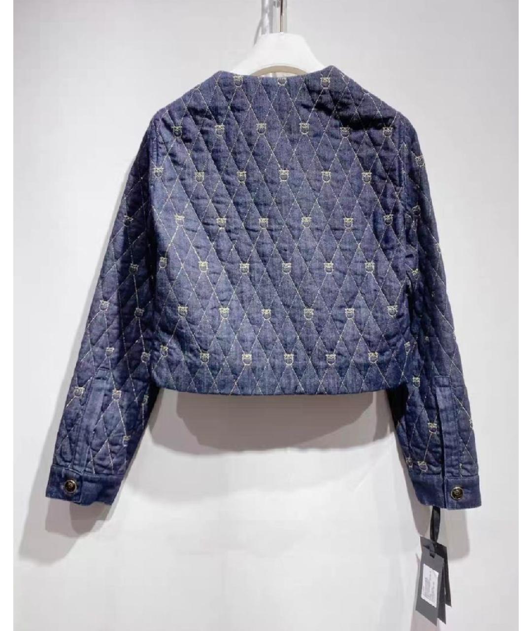 PINKO Темно-синяя хлопковая куртка, фото 2