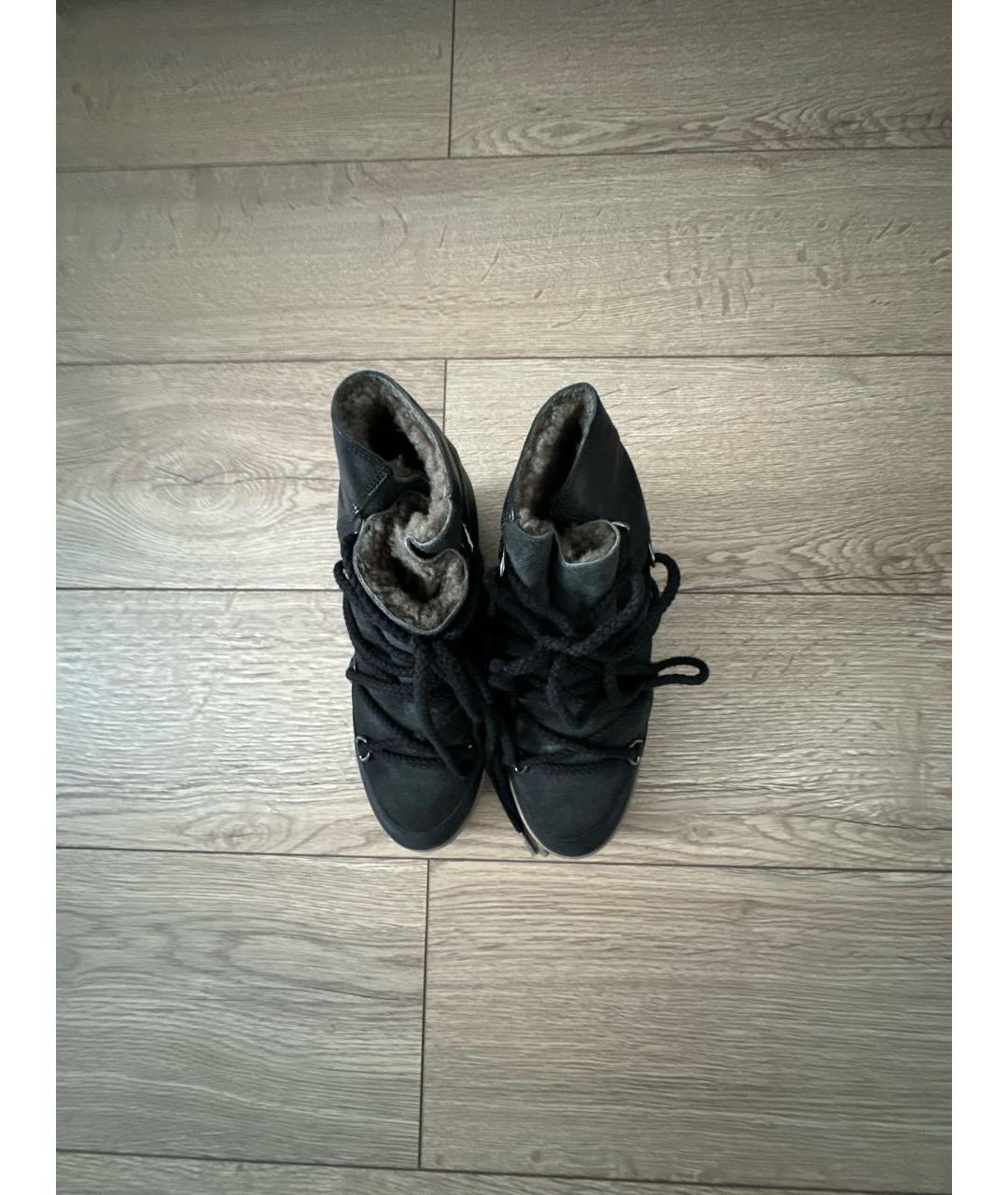 ISABEL MARANT ETOILE Черные кожаные ботинки, фото 3