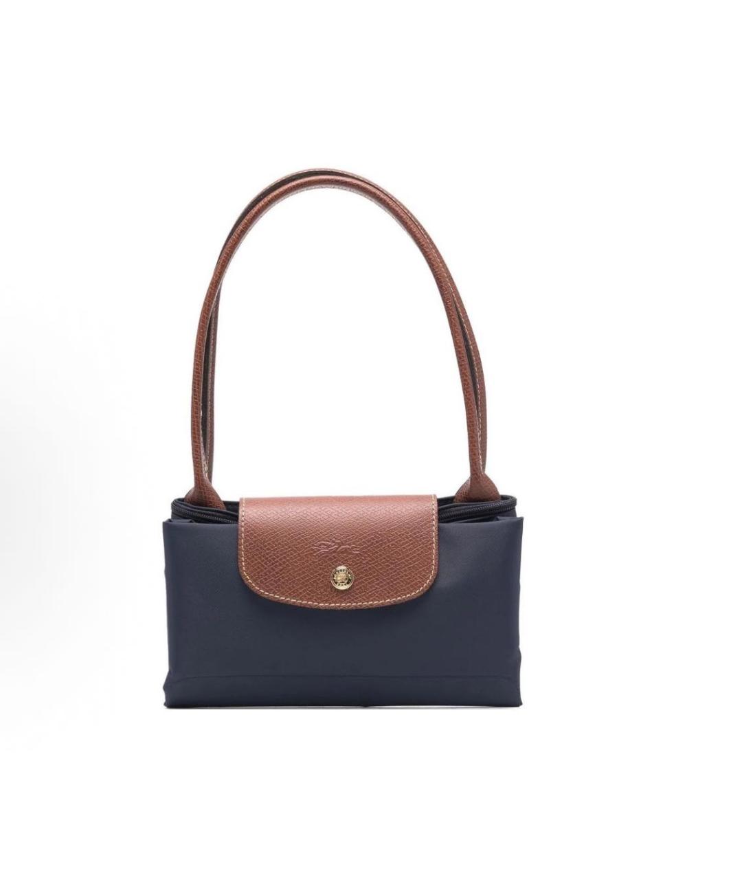 LONGCHAMP Темно-синяя тканевая сумка через плечо, фото 4