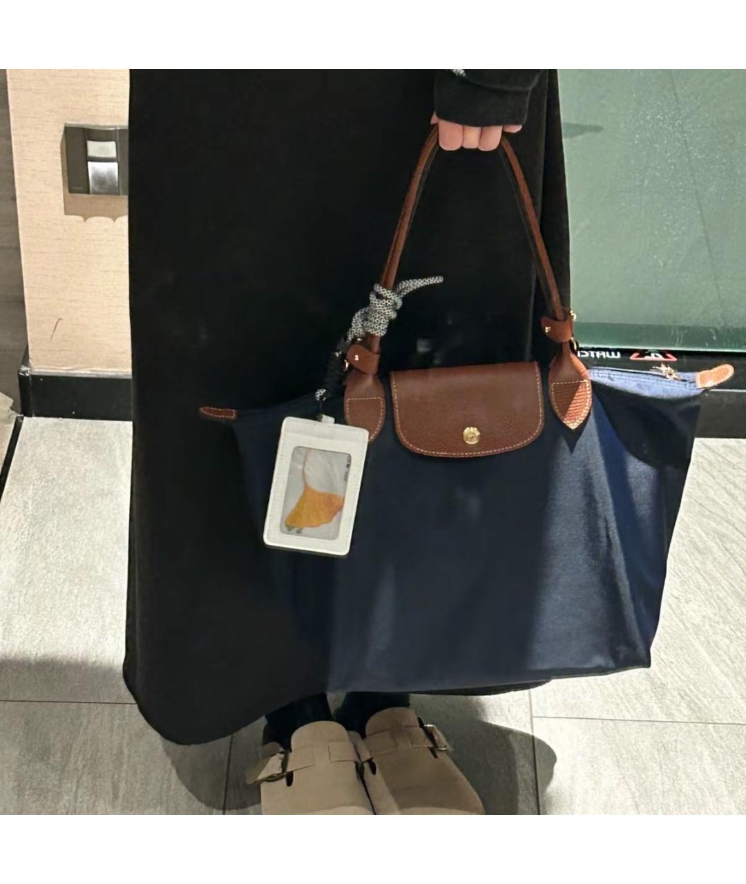 LONGCHAMP Темно-синяя тканевая сумка через плечо, фото 6