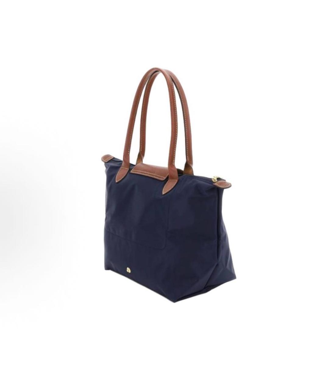 LONGCHAMP Темно-синяя тканевая сумка через плечо, фото 2