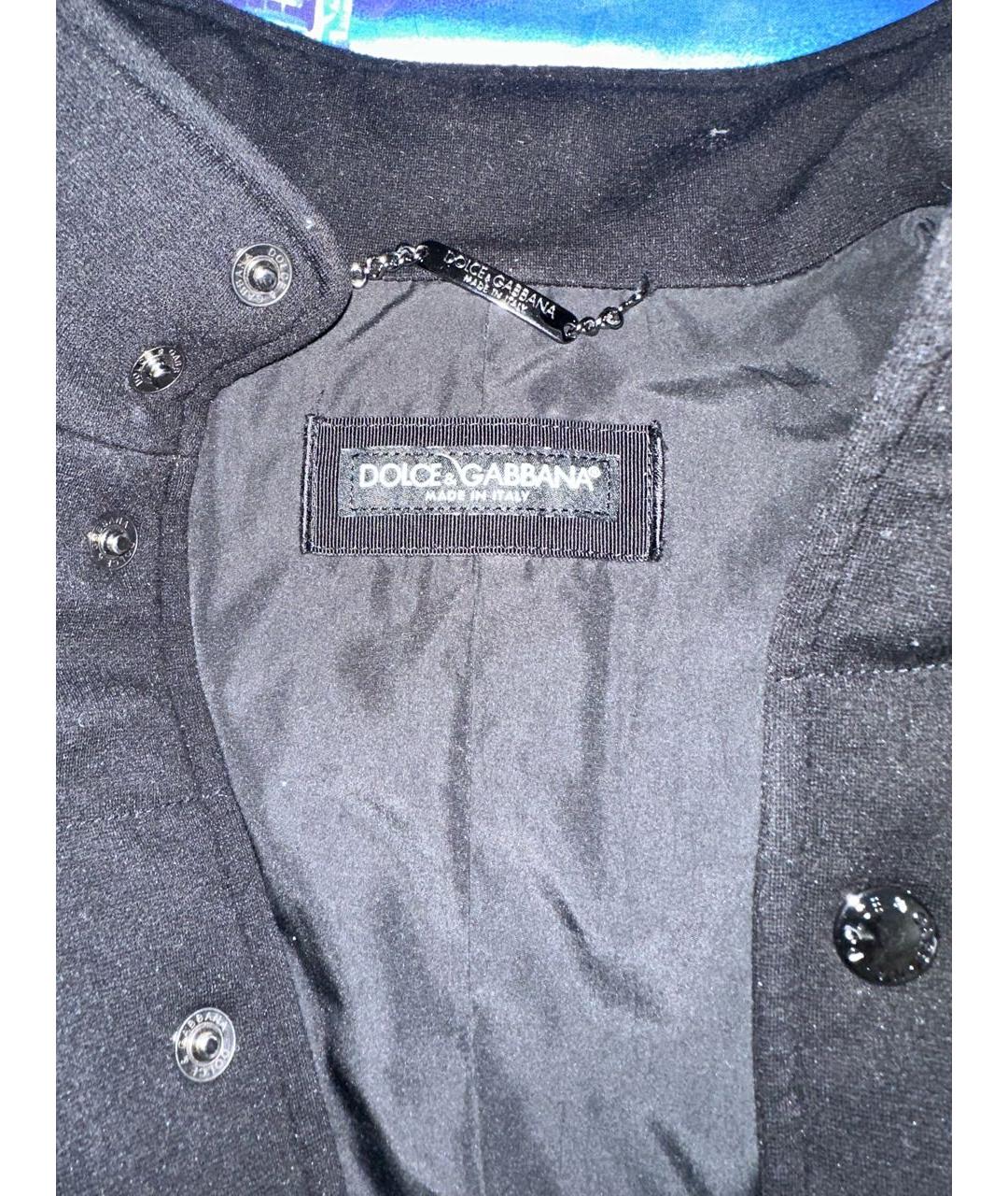 DOLCE&GABBANA Черный атласный жилет, фото 3