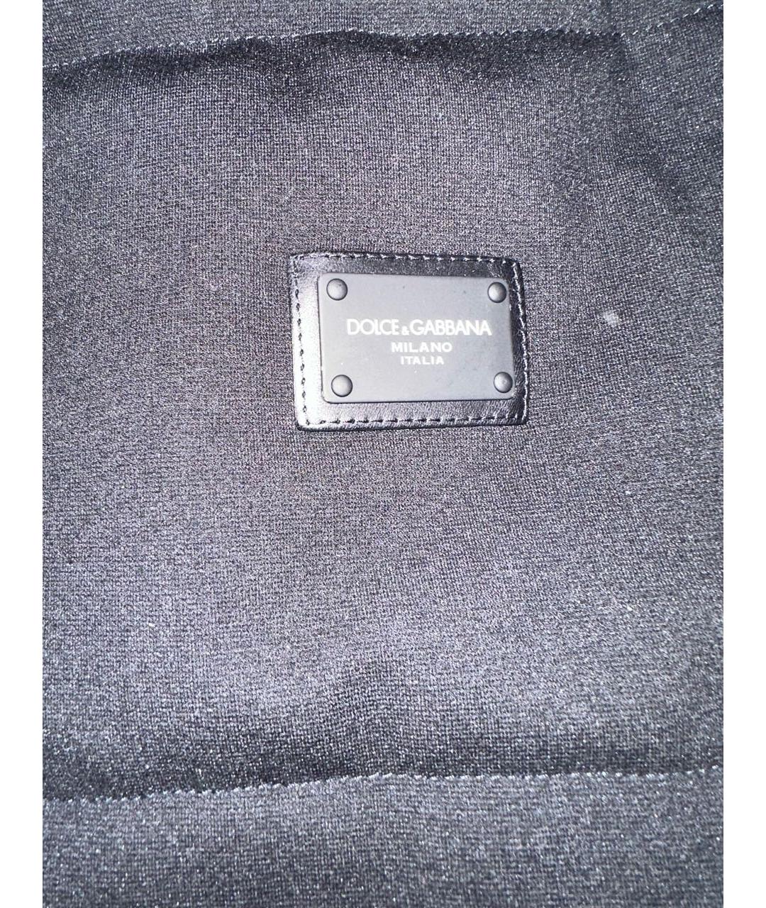 DOLCE&GABBANA Черный атласный жилет, фото 4