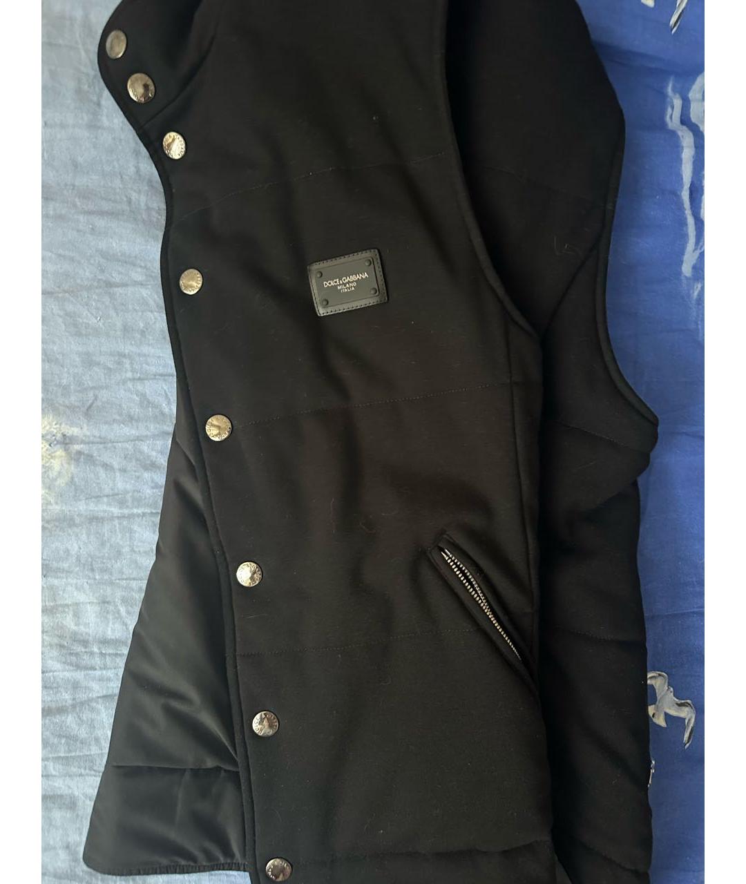 DOLCE&GABBANA Черный атласный жилет, фото 6