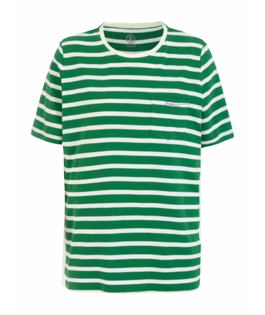 BOGNER Зеленая хлопковая футболка, фото 5