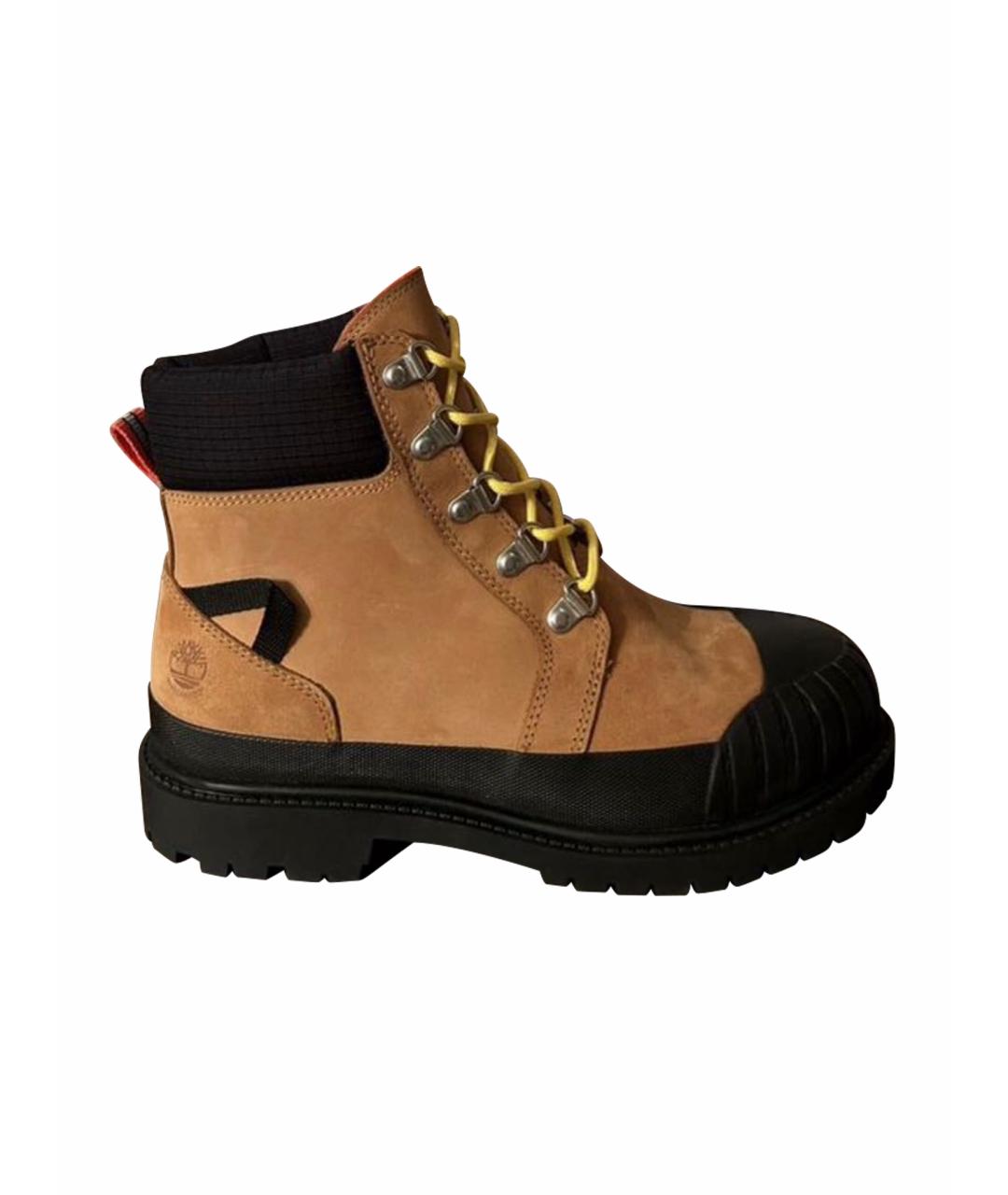 TIMBERLAND Желтые нубуковые ботинки, фото 1