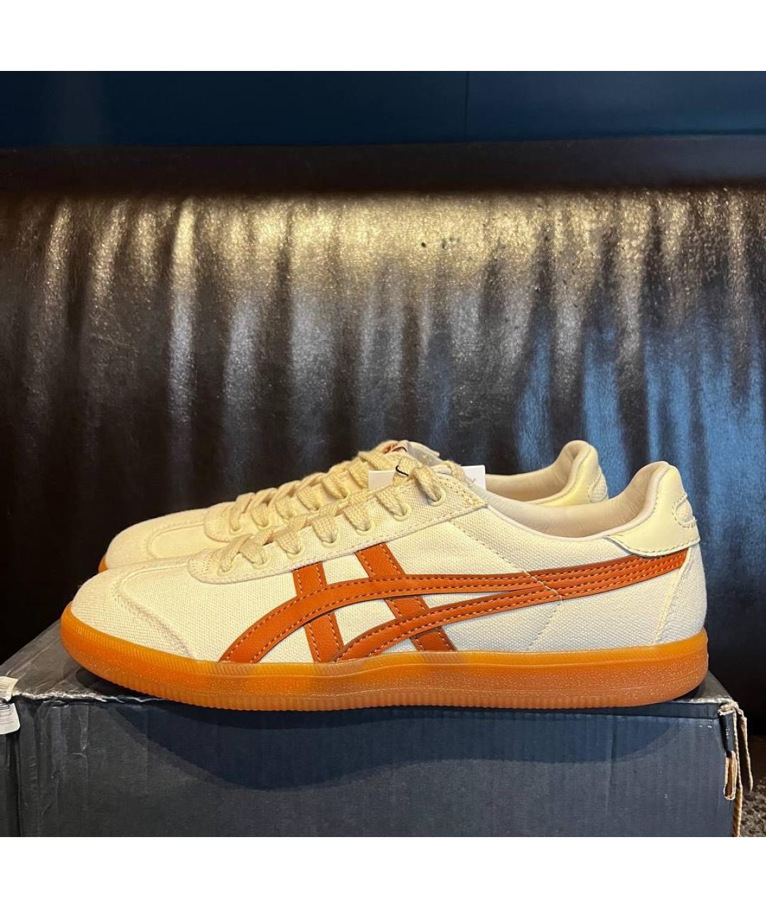 ONITSUKA TIGER Бежевые текстильные кеды, фото 4
