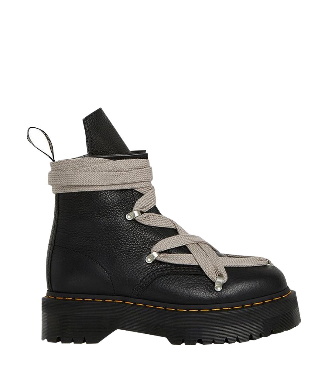 DR. MARTENS Черные кожаные высокие ботинки, фото 1