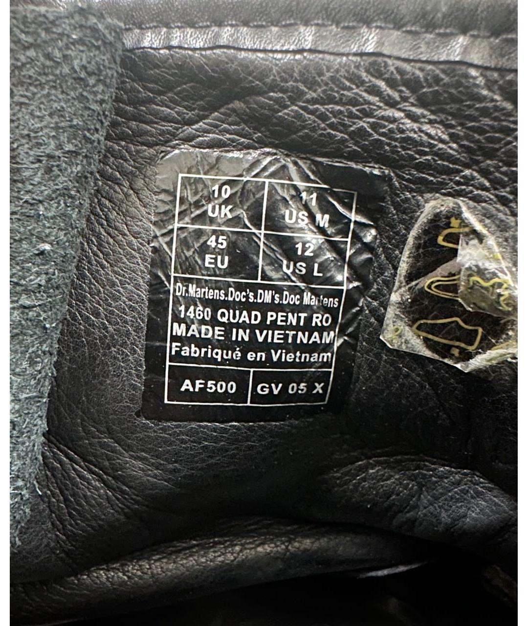 DR. MARTENS Черные кожаные высокие ботинки, фото 5