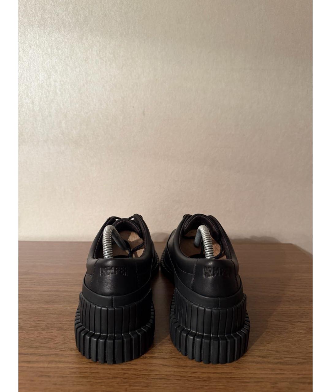 Camper Черные кожаные низкие ботинки, фото 4