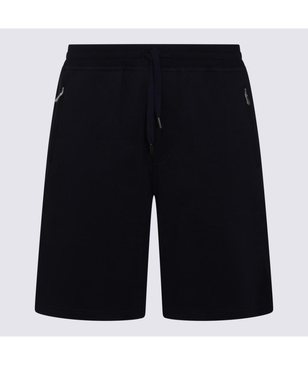BRUNELLO CUCINELLI Черные хлопковые шорты, фото 3