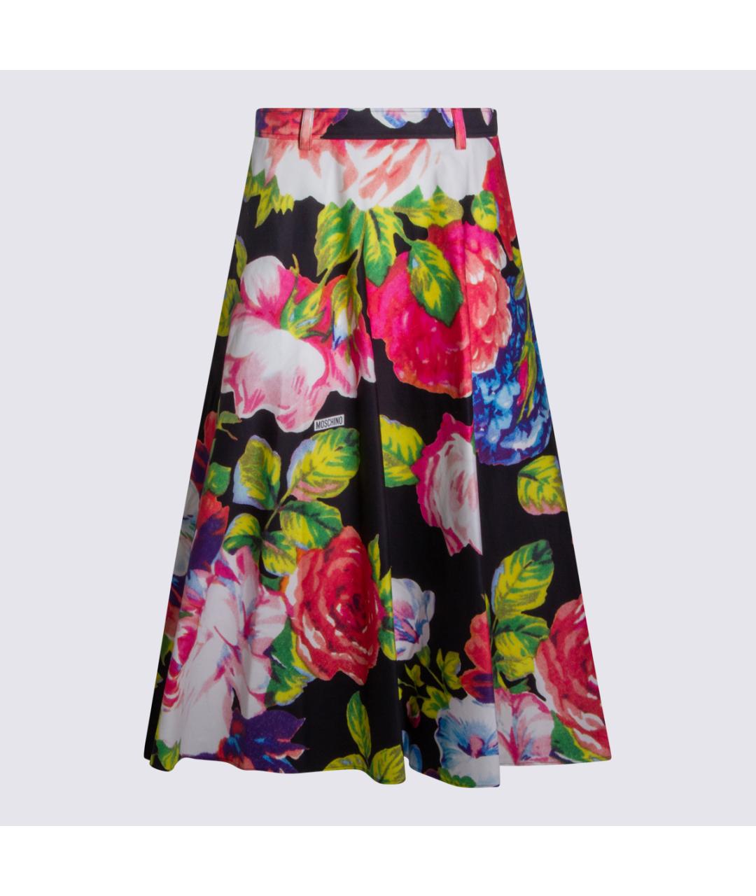 MOSCHINO Мульти хлопковая юбка миди, фото 4