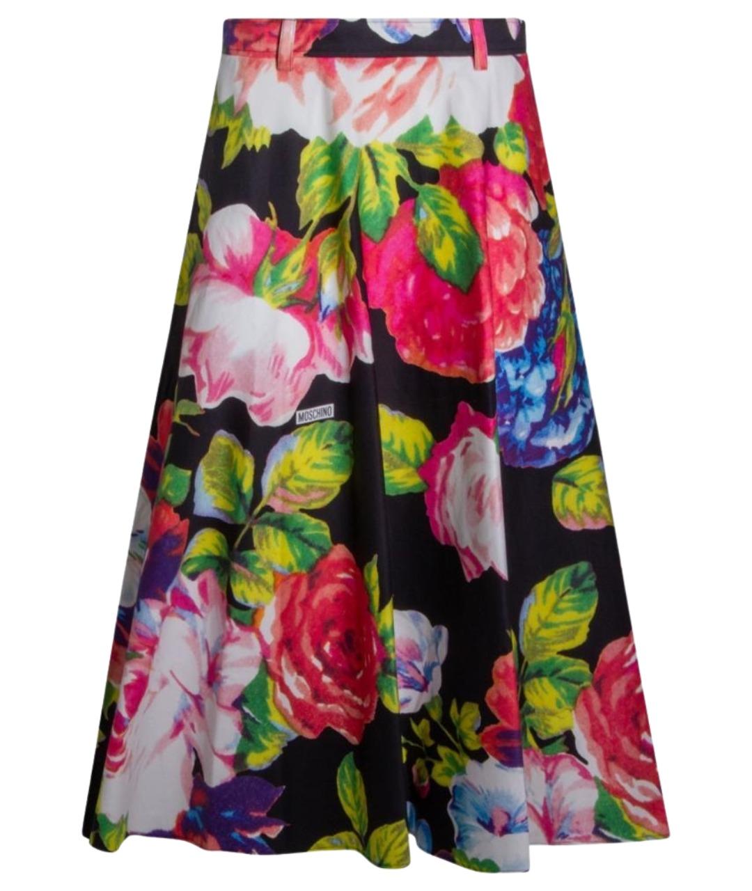 MOSCHINO Мульти хлопковая юбка миди, фото 1