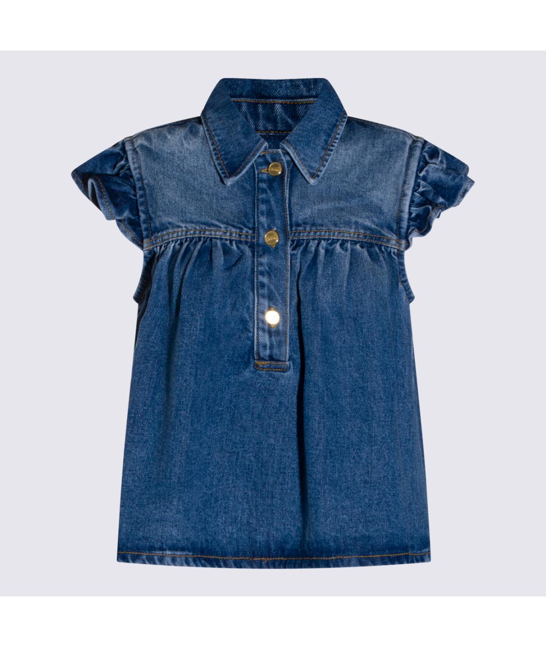 GANNI Синяя деним майка, фото 4