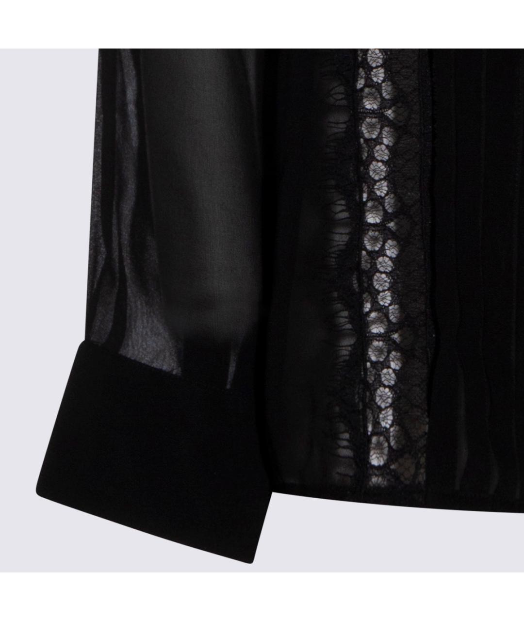 ROBERTO CAVALLI Черная шелковая рубашка, фото 4