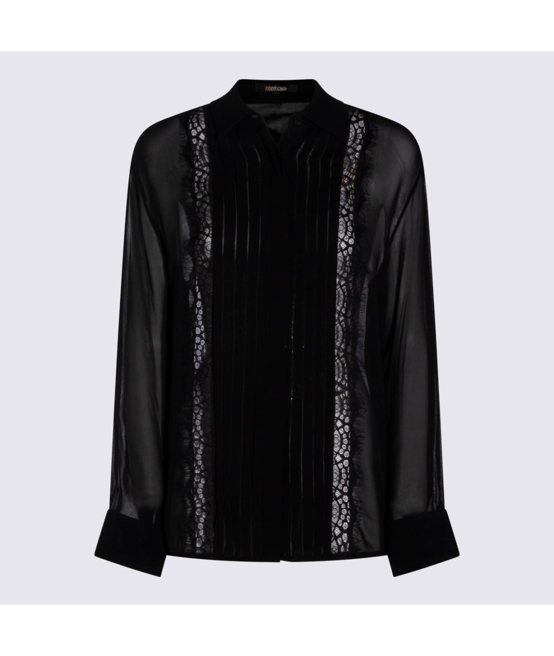 ROBERTO CAVALLI Черная шелковая рубашка, фото 5