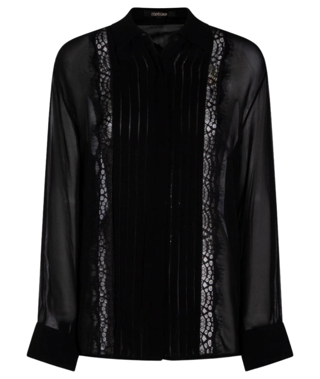 ROBERTO CAVALLI Черная шелковая рубашка, фото 1