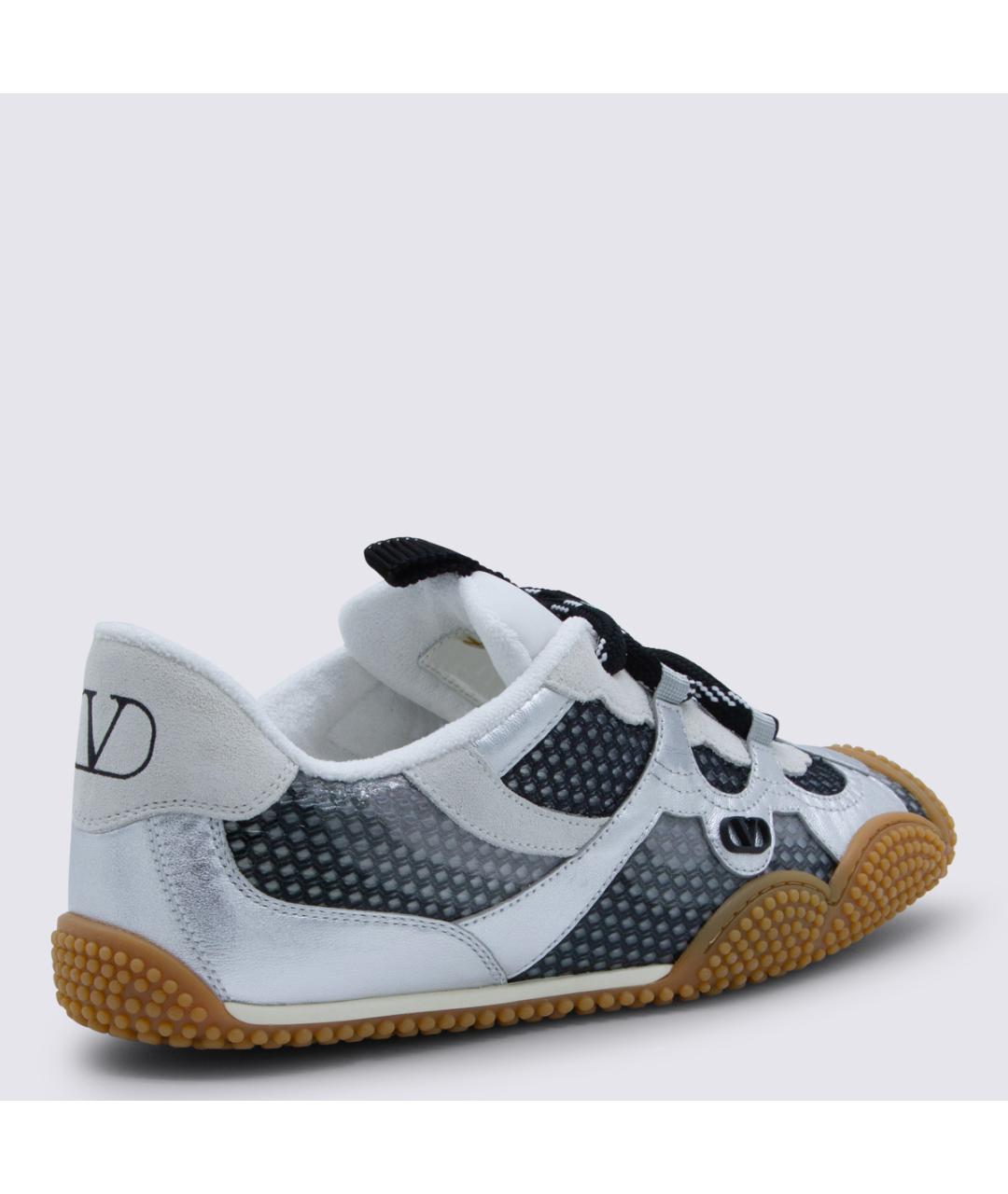 VALENTINO Серые кожаные кроссовки, фото 3