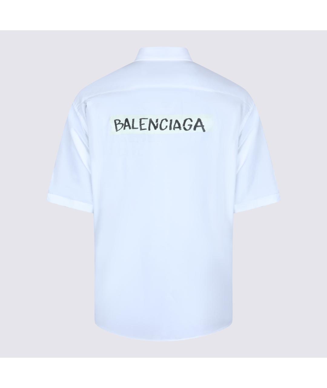 BALENCIAGA Белая хлопковая кэжуал рубашка, фото 2