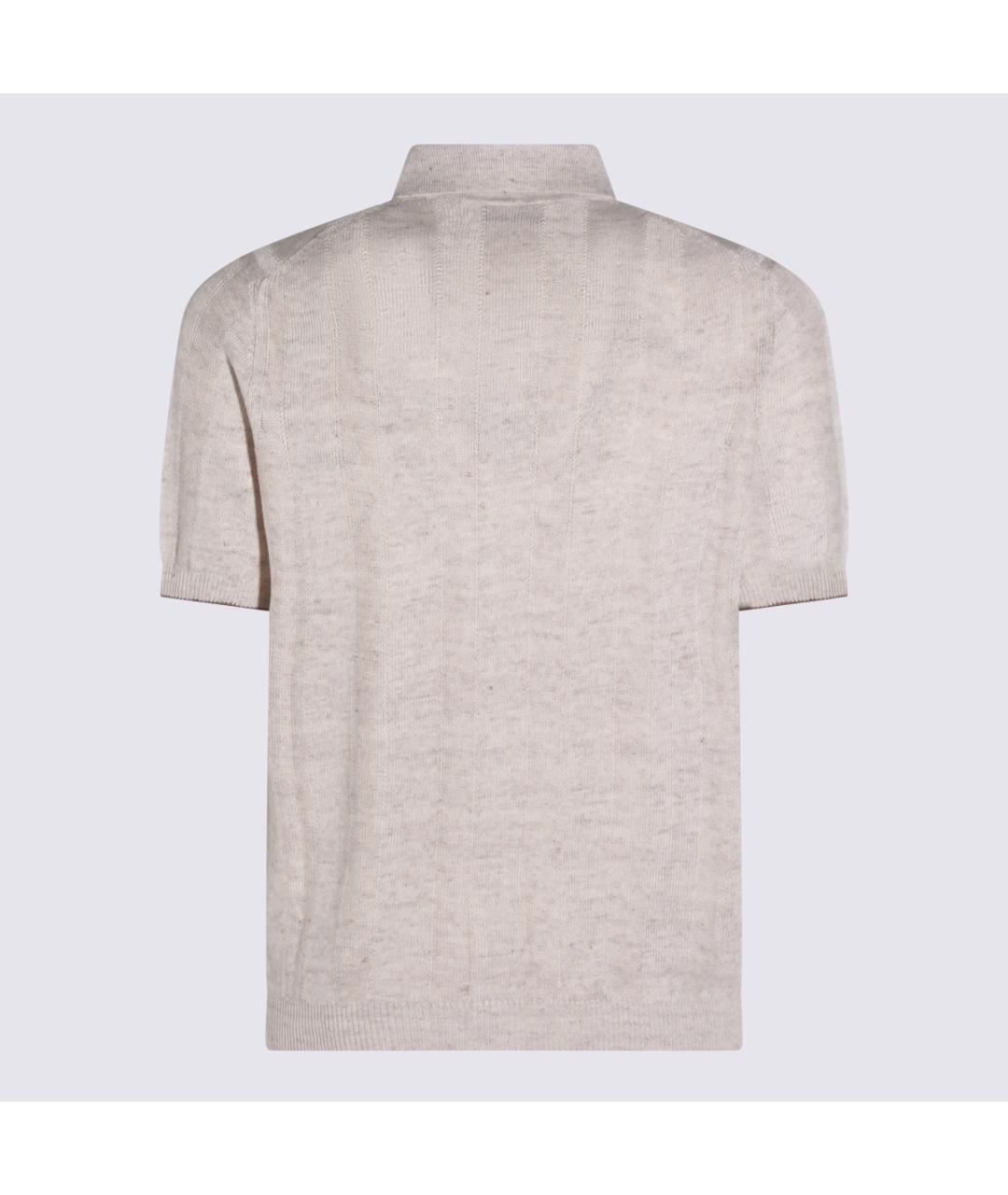 BRUNELLO CUCINELLI Коричневая хлопко-лиоцелловая кэжуал рубашка, фото 2