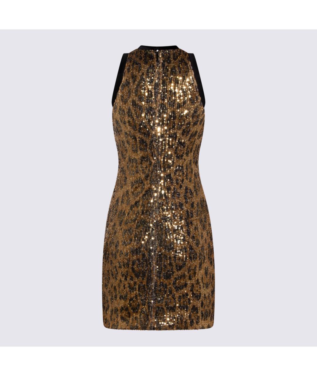 ROBERTO CAVALLI Бежевое полиэстеровое коктейльное платье, фото 2
