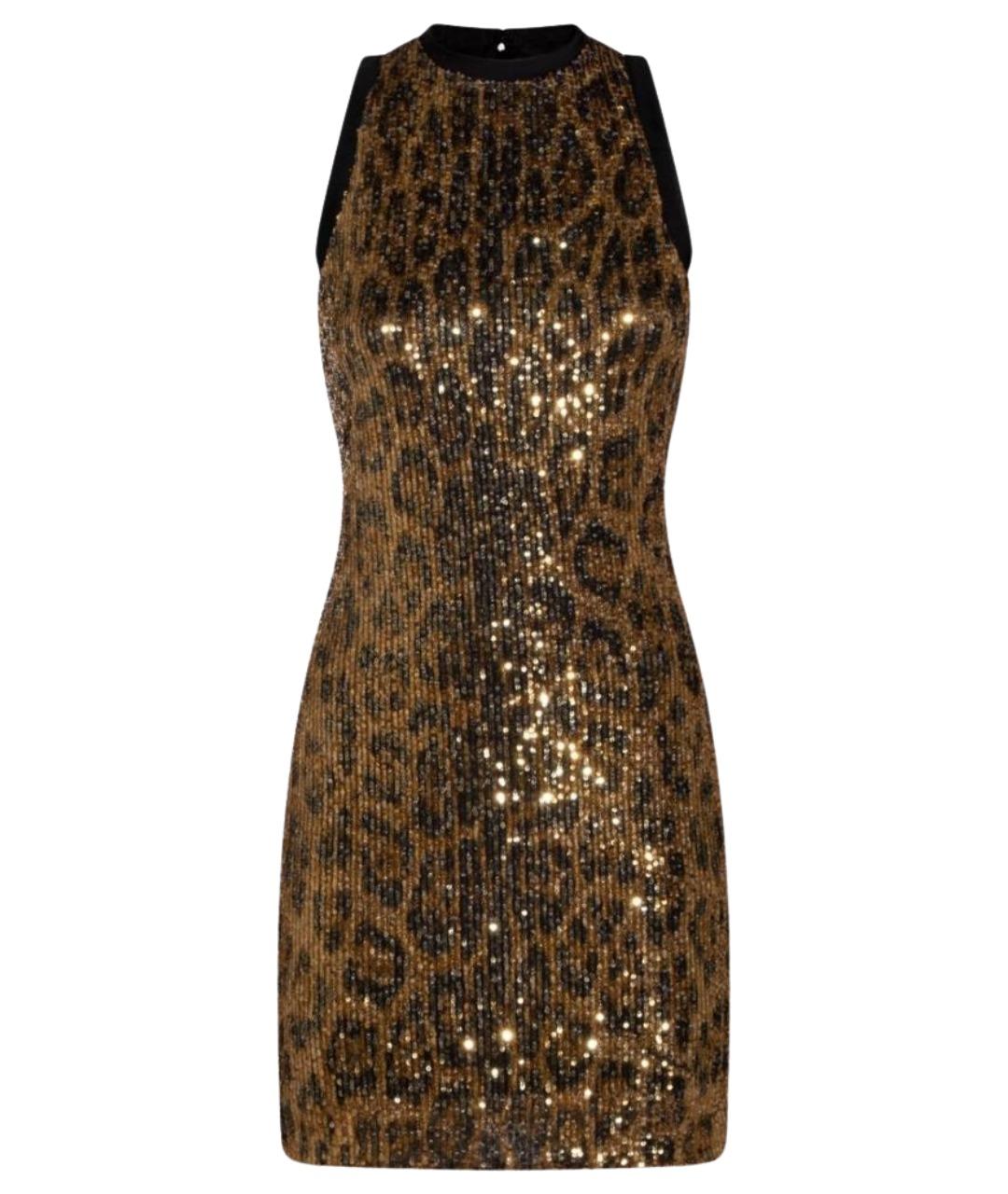 ROBERTO CAVALLI Бежевое полиэстеровое коктейльное платье, фото 1