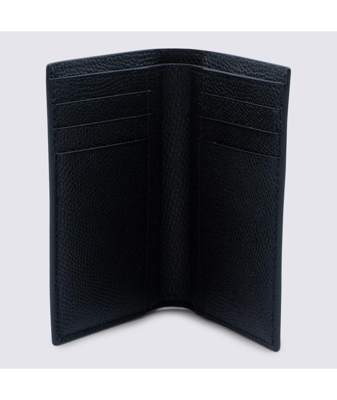 VALENTINO Черный кожаный кошелек, фото 2