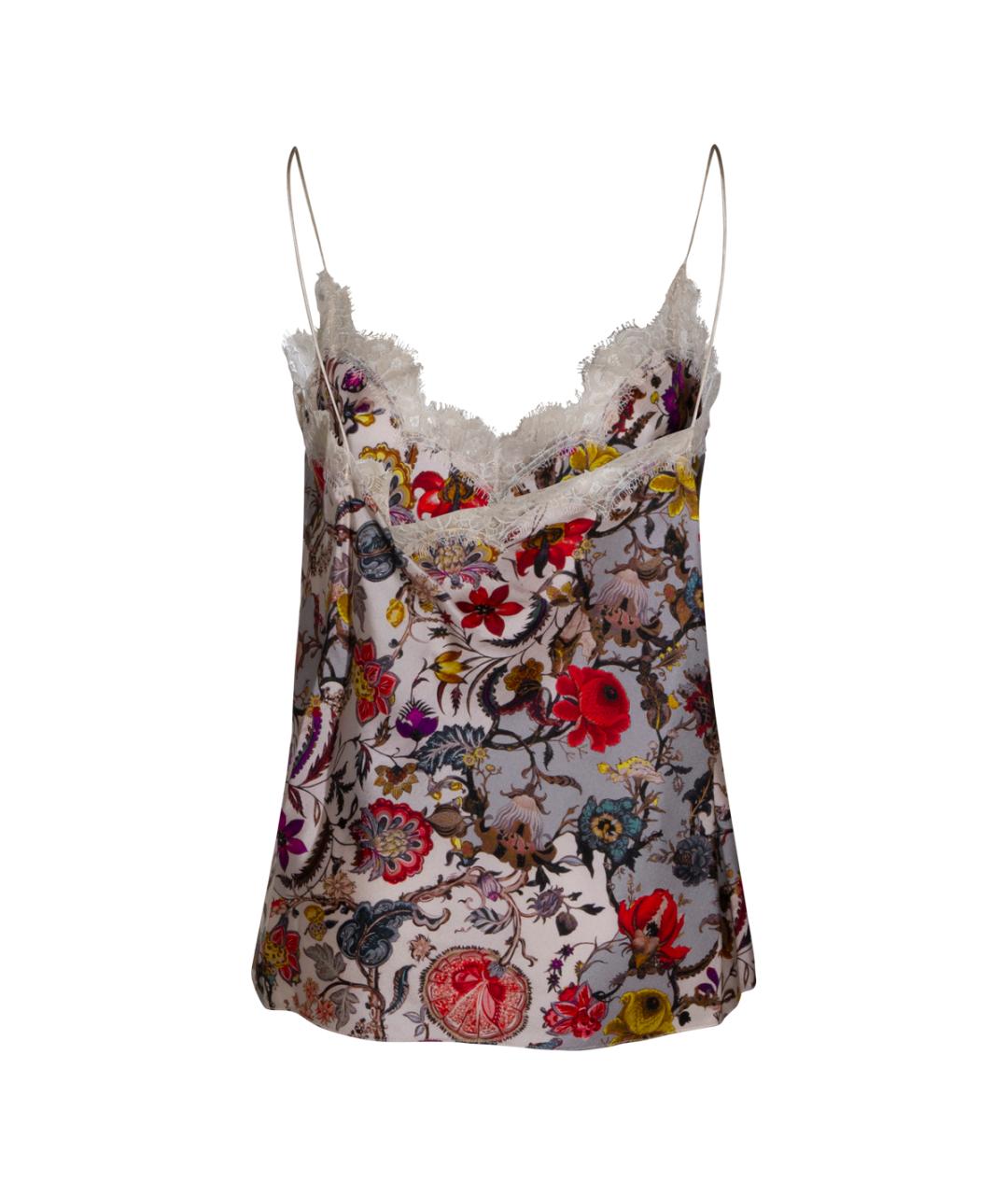 ROBERTO CAVALLI Мульти шелковая майка, фото 2