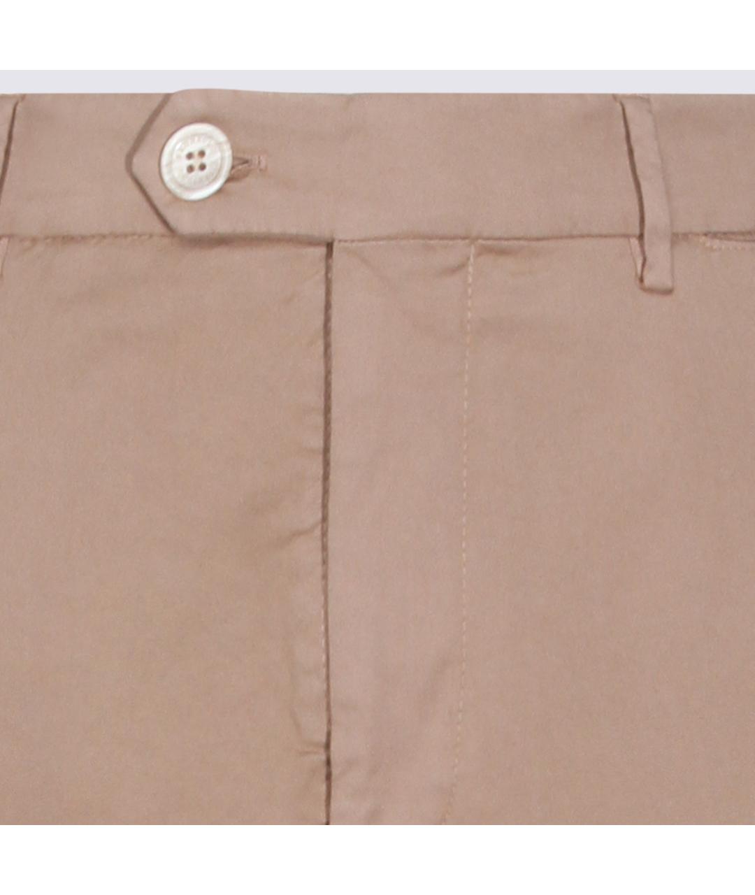 BRUNELLO CUCINELLI Бежевые хлопковые повседневные брюки, фото 3