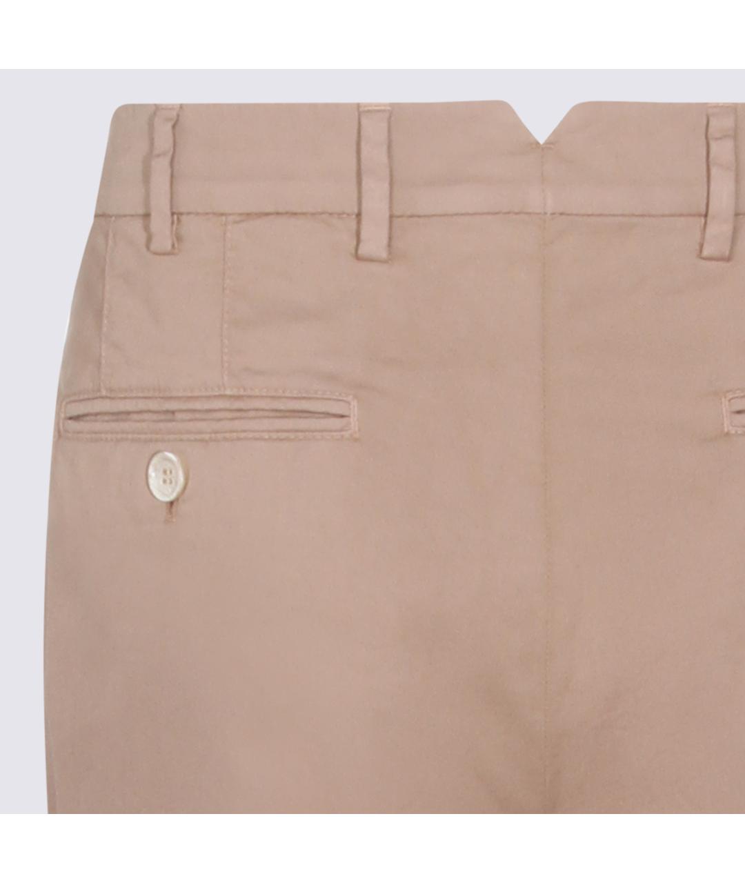 BRUNELLO CUCINELLI Бежевые хлопковые повседневные брюки, фото 4