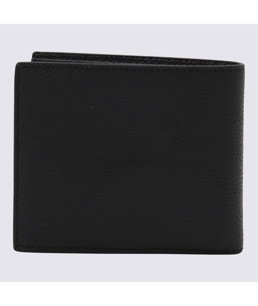 VALENTINO Черный кожаный кошелек, фото 3