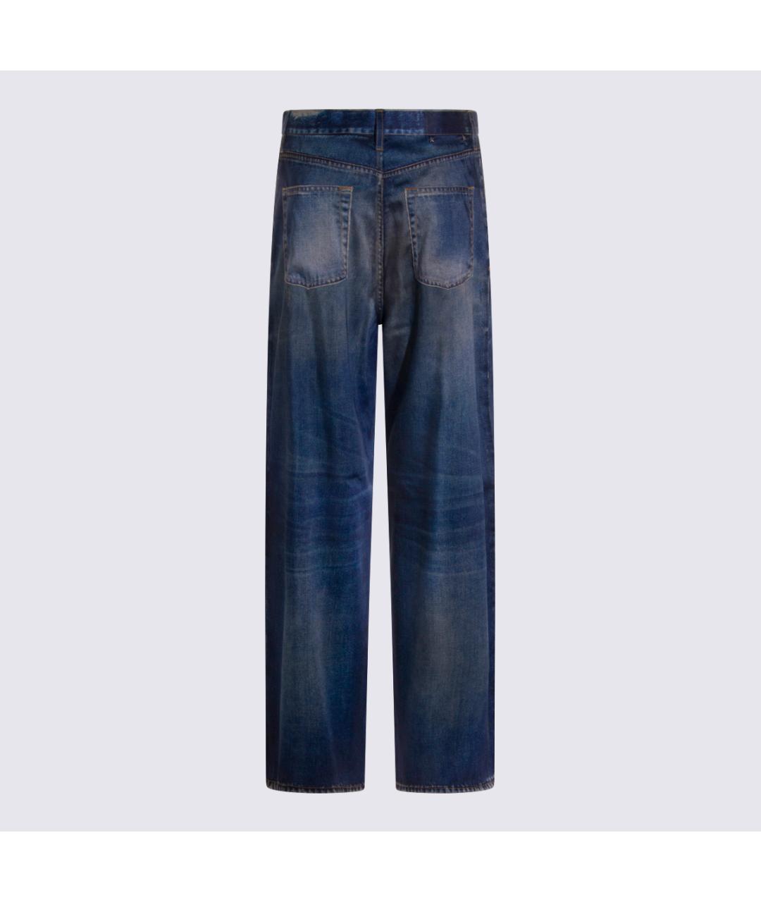 GOLDEN GOOSE DELUXE BRAND Синие прямые джинсы, фото 2